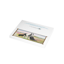 Load image into Gallery viewer, Gypsy Vanner and Newfoundland dog by artist Patricia Eubank Greeting Cards (1, 10, 30, and 50pcs)