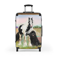 Load image into Gallery viewer, Gypsy Vanner and Newfoundland Dog Suitcase