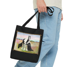 Load image into Gallery viewer, Gypsy Vanner and Newfoundland dog by artist Patricia Eubank Tote Bag