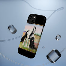Load image into Gallery viewer, Gypsy Vanner and Newfoundland dog by Artist Patricia Eubank MagSafe Tough Cases