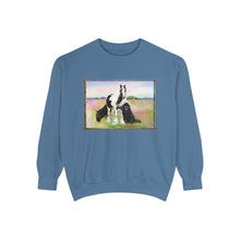 Load image into Gallery viewer, Gypsy Vanner and Newfie Unisex Garment-Dyed Sweatshirt