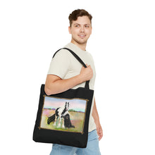 Load image into Gallery viewer, Gypsy Vanner and Newfoundland dog by artist Patricia Eubank Tote Bag