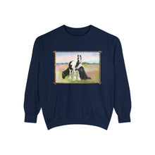 Load image into Gallery viewer, Gypsy Vanner and Newfie Unisex Garment-Dyed Sweatshirt