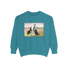 Load image into Gallery viewer, Gypsy Vanner and Newfie Unisex Garment-Dyed Sweatshirt