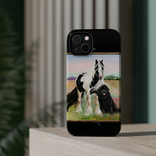 Load image into Gallery viewer, Gypsy Vanner and Newfoundland dog by Artist Patricia Eubank MagSafe Tough Cases