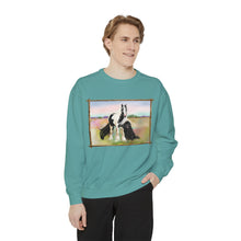 Load image into Gallery viewer, Gypsy Vanner and Newfie Unisex Garment-Dyed Sweatshirt