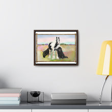 Load image into Gallery viewer, Gypsy Vanner and Newfoundland Dog - by Patricia Eubank Gallery Canvas Wraps with Frame