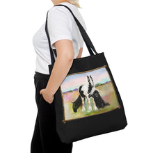 Load image into Gallery viewer, Gypsy Vanner and Newfoundland dog by artist Patricia Eubank Tote Bag