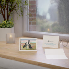 Load image into Gallery viewer, Gypsy Vanner and Newfoundland dog by artist Patricia Eubank Greeting Cards (1, 10, 30, and 50pcs)