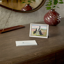 Load image into Gallery viewer, Gypsy Vanner and Newfoundland dog by artist Patricia Eubank Greeting Cards (1, 10, 30, and 50pcs)