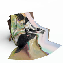 Load image into Gallery viewer, Gypsy Vanner and Newfoundland dog Arctic Fleece Blanket
