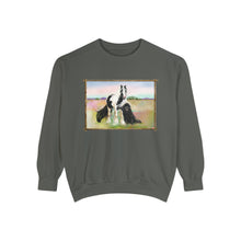 Load image into Gallery viewer, Gypsy Vanner and Newfie Unisex Garment-Dyed Sweatshirt
