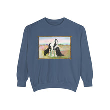 Load image into Gallery viewer, Gypsy Vanner and Newfie Unisex Garment-Dyed Sweatshirt