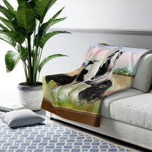 Load image into Gallery viewer, Gypsy Vanner and Newfoundland DogSherpa Fleece Blanket
