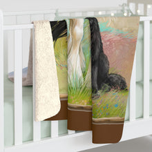 Load image into Gallery viewer, Gypsy Vanner and Newfoundland DogSherpa Fleece Blanket
