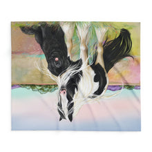 Load image into Gallery viewer, Gypsy Vanner and Newfoundland dog Arctic Fleece Blanket