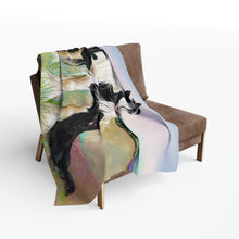 Load image into Gallery viewer, Gypsy Vanner and Newfoundland dog Arctic Fleece Blanket