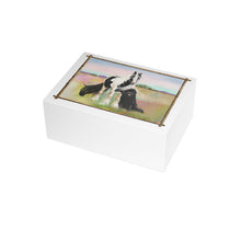 Load image into Gallery viewer, Gypsy Vanner and Newfoundland dog by artist Patricia Eubank Greeting Cards (1, 10, 30, and 50pcs)