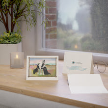 Load image into Gallery viewer, Gypsy Vanner and Newfoundland dog by artist Patricia Eubank Greeting Cards (1, 10, 30, and 50pcs)
