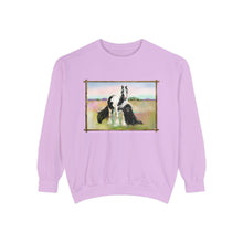 Load image into Gallery viewer, Gypsy Vanner and Newfie Unisex Garment-Dyed Sweatshirt