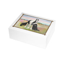 Load image into Gallery viewer, Gypsy Vanner and Newfoundland dog by artist Patricia Eubank Greeting Cards (1, 10, 30, and 50pcs)