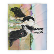 Load image into Gallery viewer, Gypsy Vanner and Newfoundland dog Arctic Fleece Blanket