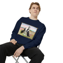Load image into Gallery viewer, Gypsy Vanner and Newfie Unisex Garment-Dyed Sweatshirt