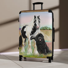 Load image into Gallery viewer, Gypsy Vanner and Newfoundland Dog Suitcase