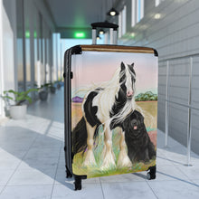 Load image into Gallery viewer, Gypsy Vanner and Newfoundland Dog Suitcase