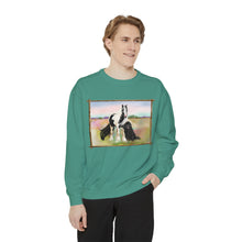 Load image into Gallery viewer, Gypsy Vanner and Newfie Unisex Garment-Dyed Sweatshirt