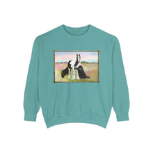 Load image into Gallery viewer, Gypsy Vanner and Newfie Unisex Garment-Dyed Sweatshirt