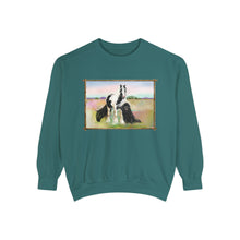 Load image into Gallery viewer, Gypsy Vanner and Newfie Unisex Garment-Dyed Sweatshirt