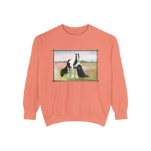 Load image into Gallery viewer, Gypsy Vanner and Newfie Unisex Garment-Dyed Sweatshirt