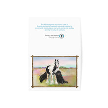 Load image into Gallery viewer, Gypsy Vanner and Newfoundland dog by artist Patricia Eubank Greeting Cards (1, 10, 30, and 50pcs)