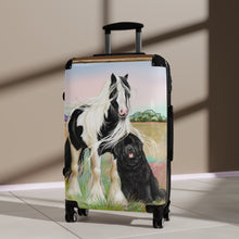 Load image into Gallery viewer, Gypsy Vanner and Newfoundland Dog Suitcase