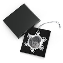 Load image into Gallery viewer, Newfoundland dog Pewter Snowflake Ornament