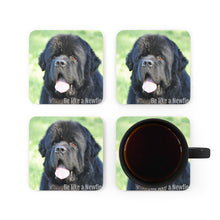 Load image into Gallery viewer, Be like a Newfie - Corkwood Coaster Set