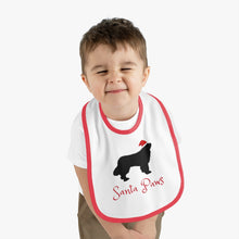Load image into Gallery viewer, Newfie Santa Paws Baby Bib