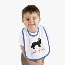 Load image into Gallery viewer, Newfie Santa Paws Baby Bib