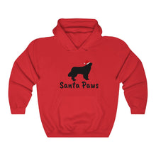 Load image into Gallery viewer, Santa Paws Newfie Hooded Sweatshirt