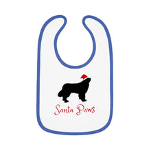 Load image into Gallery viewer, Newfie Santa Paws Baby Bib