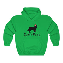 Load image into Gallery viewer, Santa Paws Newfie Hooded Sweatshirt