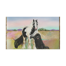 Load image into Gallery viewer, Gypsy Vanner &amp; Newfoundland dog Flag by Artist Patricia Eubank
