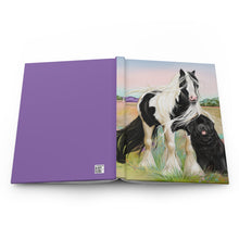 Load image into Gallery viewer, Gypsy Vanner and Newfoundland Dog Hardcover Journal Matte
