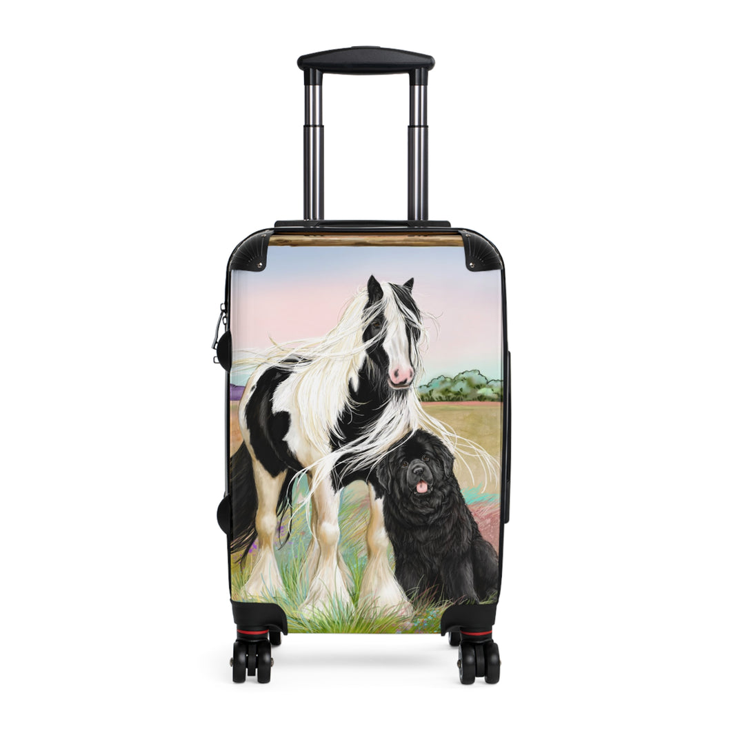 Gypsy Vanner and Newfoundland Dog Suitcase