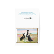 Load image into Gallery viewer, Gypsy Vanner and Newfoundland dog by artist Patricia Eubank Greeting Cards (1, 10, 30, and 50pcs)
