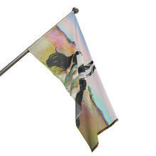 Load image into Gallery viewer, Gypsy Vanner &amp; Newfoundland dog Flag by Artist Patricia Eubank
