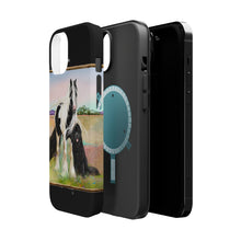 Load image into Gallery viewer, Gypsy Vanner and Newfoundland dog by Artist Patricia Eubank MagSafe Tough Cases
