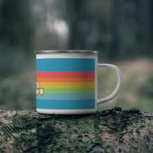 Load image into Gallery viewer, Rainbow Newfie Enamel Campfire Mug
