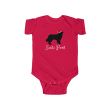 Load image into Gallery viewer, Newfie Santa Paws Babies&#39; Bodysuit
